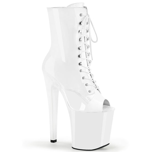 Pleaser Bottines pour femmes XTREME-1021 wht pat / wht