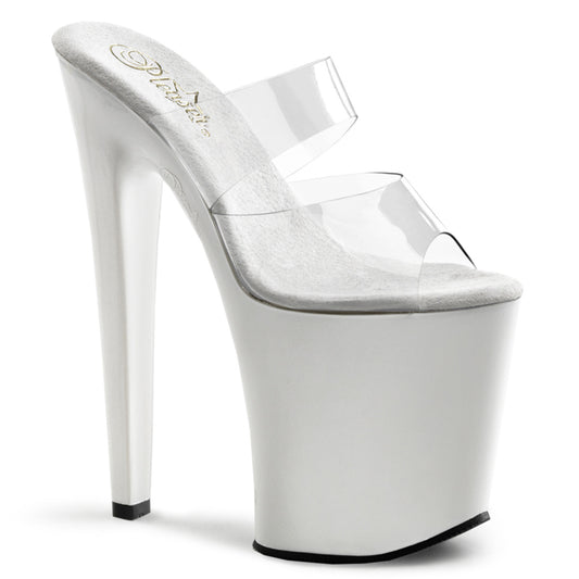Pleaser Sandales pour femmes XTREME-802 CLR / WHT