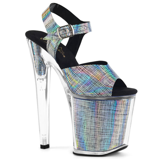 Pleaser Sandales pour femmes XTREME-808n-crhm blk hologramme tpu / blk hologramme