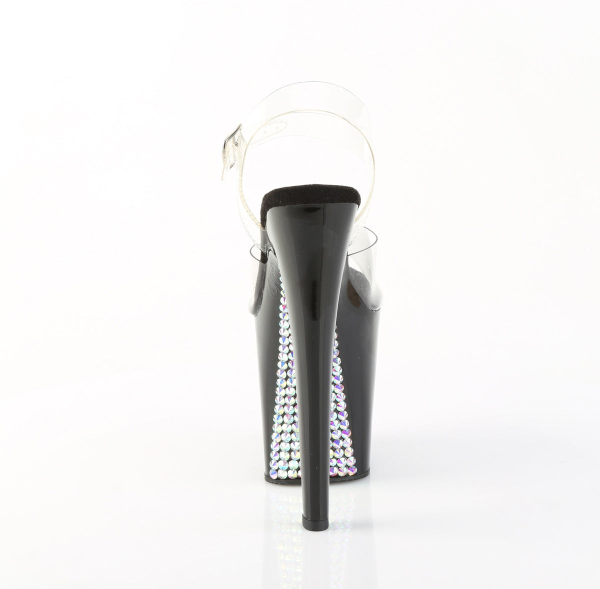 Pleaser Women's Platform Shoes XTREME-808SPRS Clr/Blk-Slv Multi