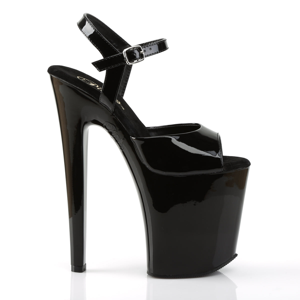 Pleaser Sandales pour femmes XTREME-809 BLK PAT / BLK