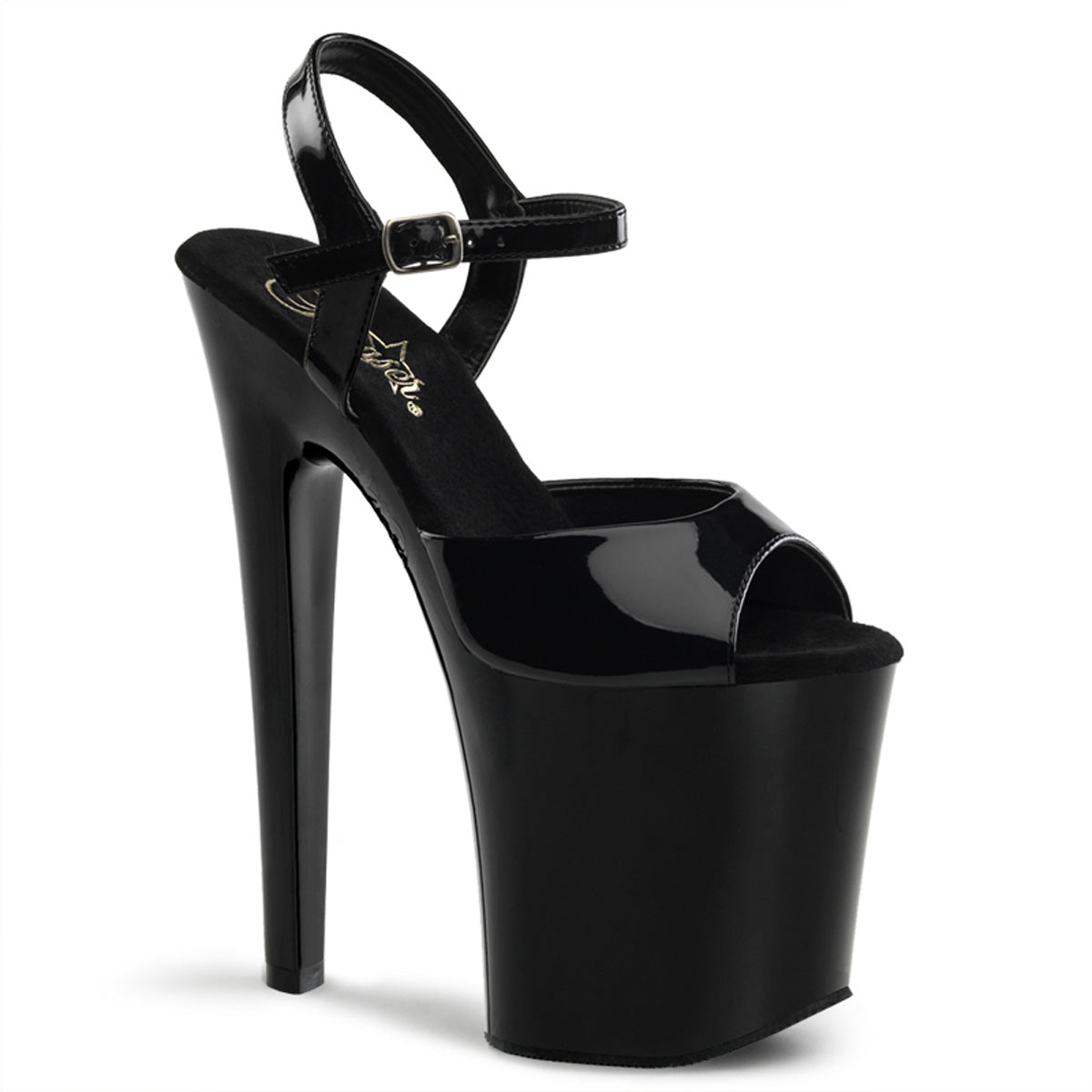 Pleaser Sandales pour femmes XTREME-809 BLK PAT / BLK