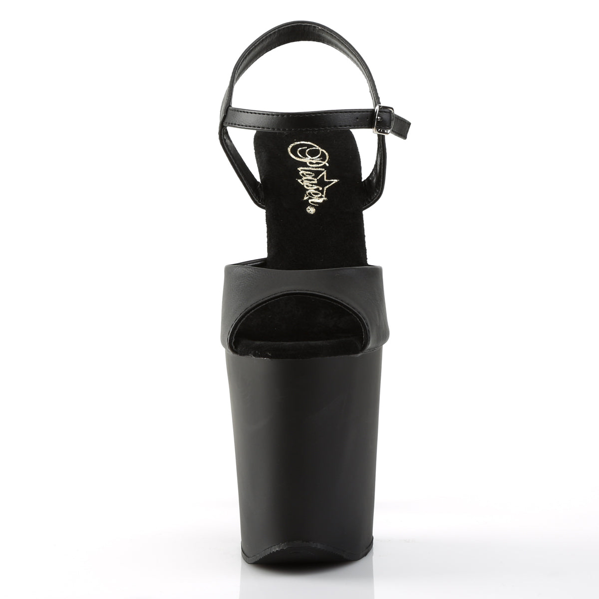 Pleaser Sandales pour femmes XTREME-809 Blk Faux Cuir / Blk Matte