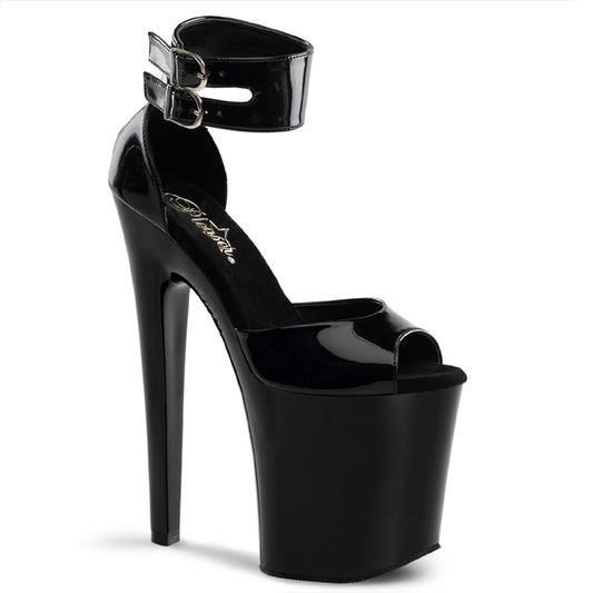 Pleaser Sandales pour femmes XTREME-875 BLK PAT / BLK