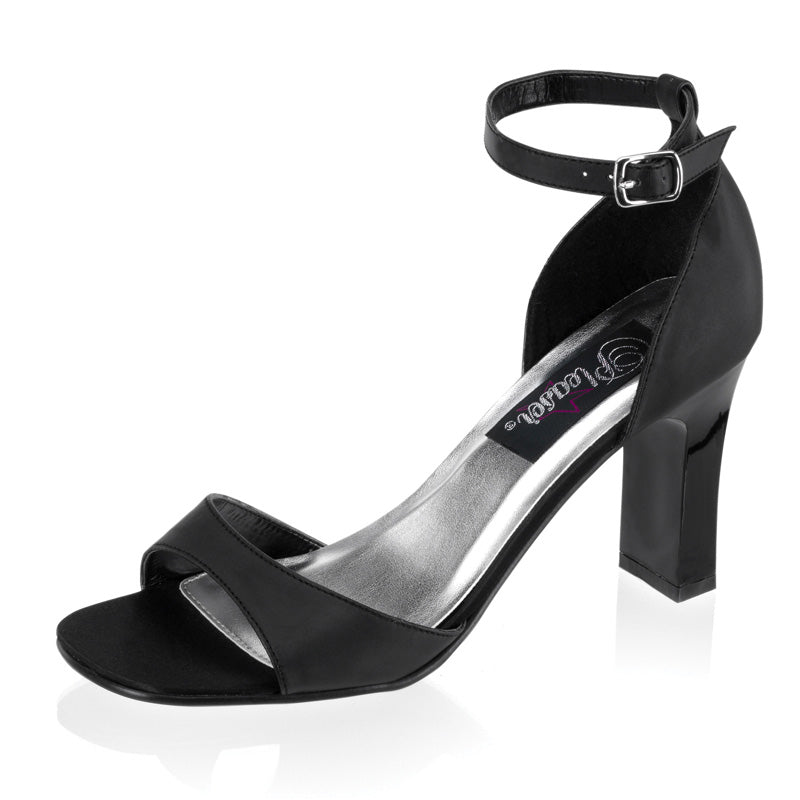 Pleaser Aux femmes ROMANCE-360 blk satin pu