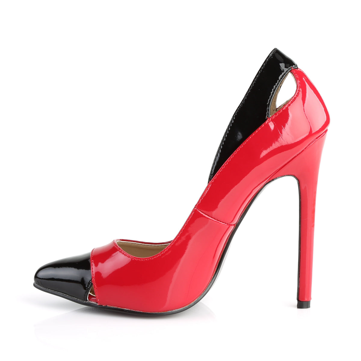 Pleaser Womens SEXY-22 Red-Blk Pat