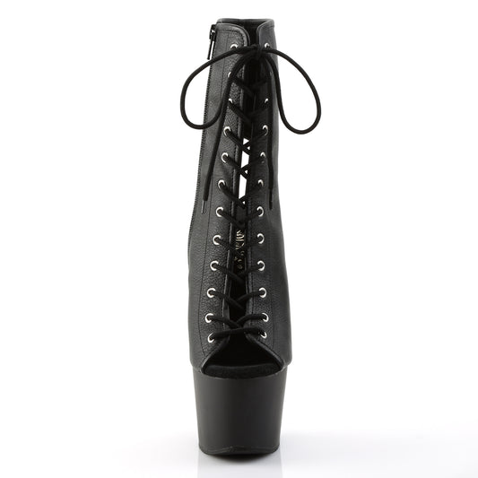 Pleaser Women's Platform Shoes ADORE-1016 Blk Faux Leather/Blk Matte