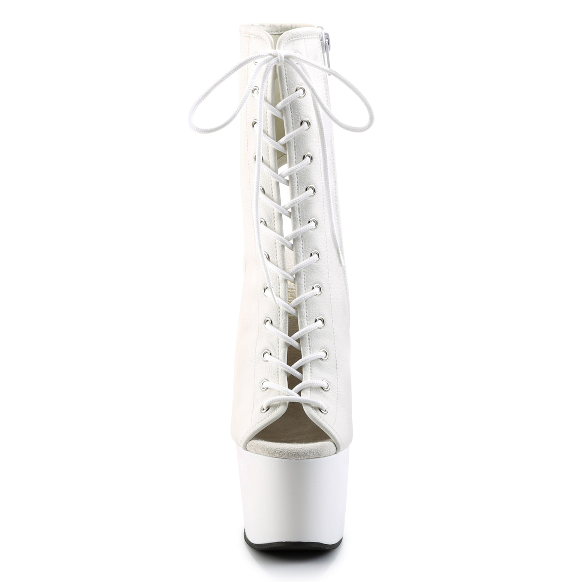 Pleaser Bottines pour femmes ADORE-1016 WHT FAUX CUIR / QUT