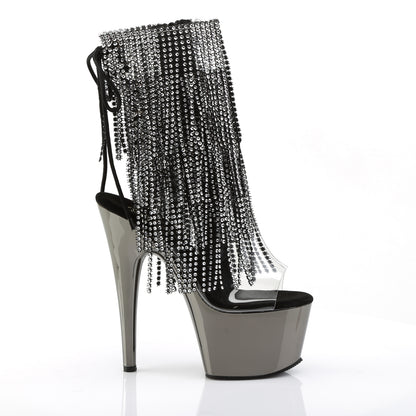 Pleaser Bottines pour femmes ADORE-1017RSF CLR-BLK / SUCCOM en étain chrome
