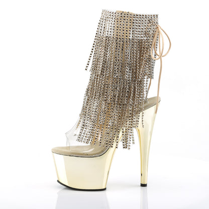 Pleaser Bottines pour femmes ADORE-1017RSF CLR-Gold / Or Chrome Gold
