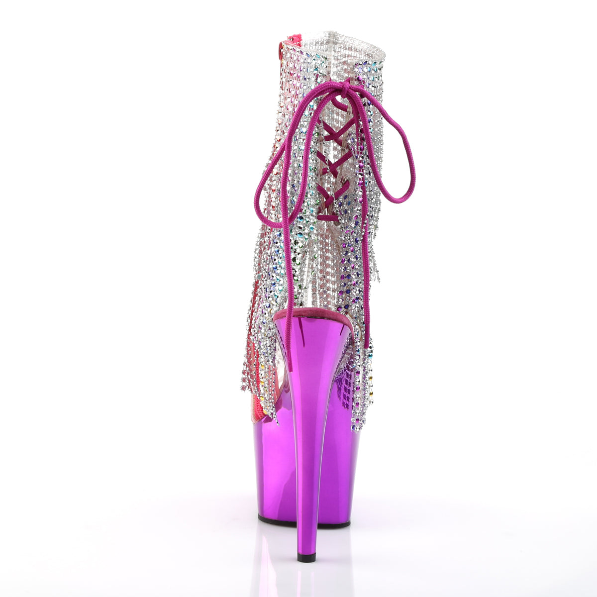 Pleaser Bottines pour femmes ADORE-1017rsf CLR-MULTI / FUCHSIA CHROME