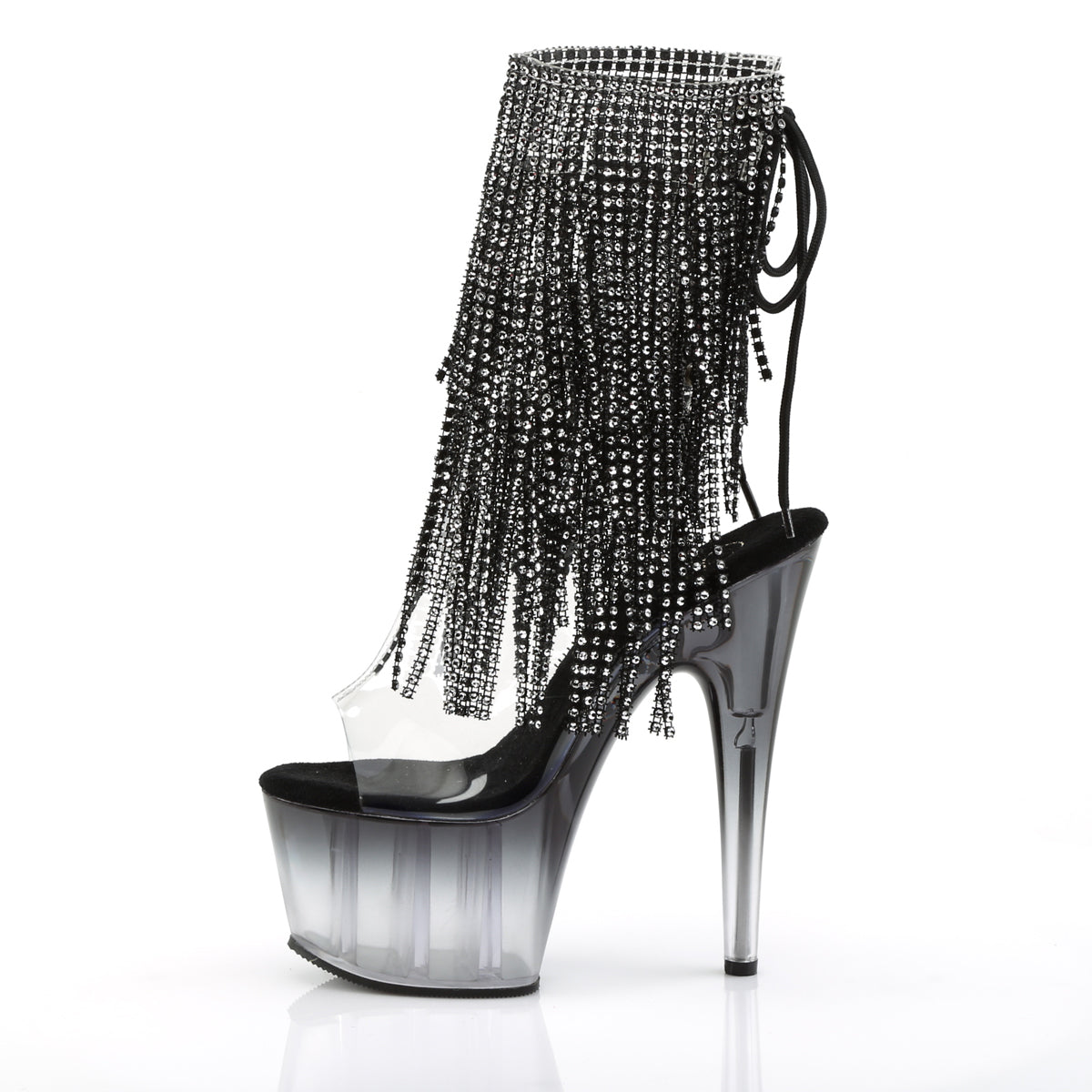 Pleaser Bottines pour femmes ADORE-1017rsft clr-blk / blk
