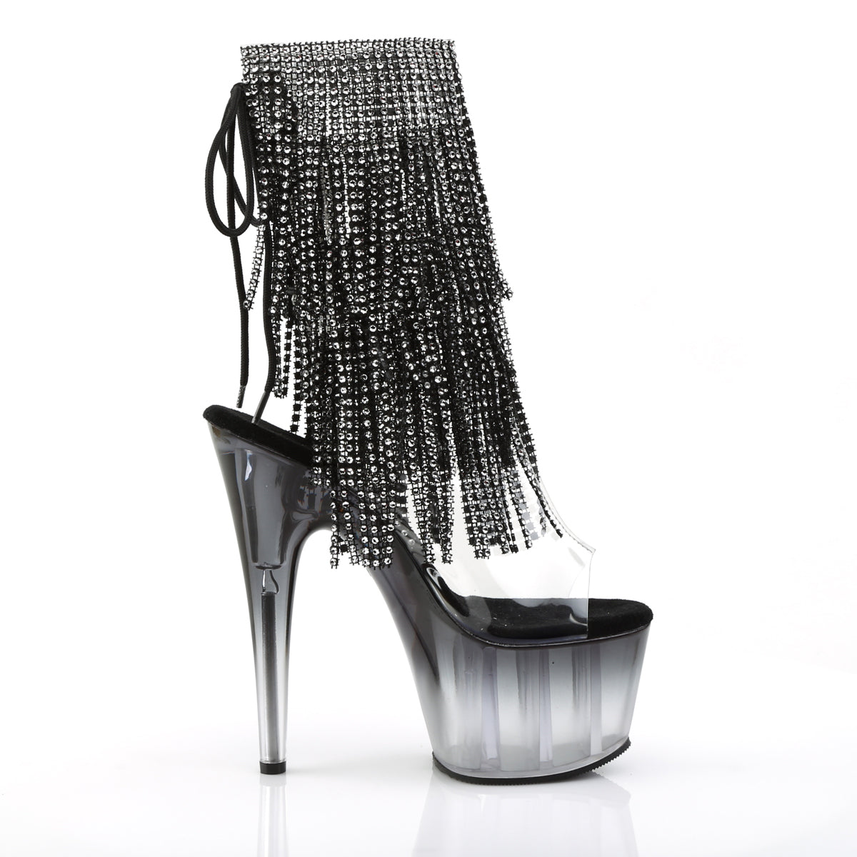 Pleaser Bottines pour femmes ADORE-1017rsft clr-blk / blk