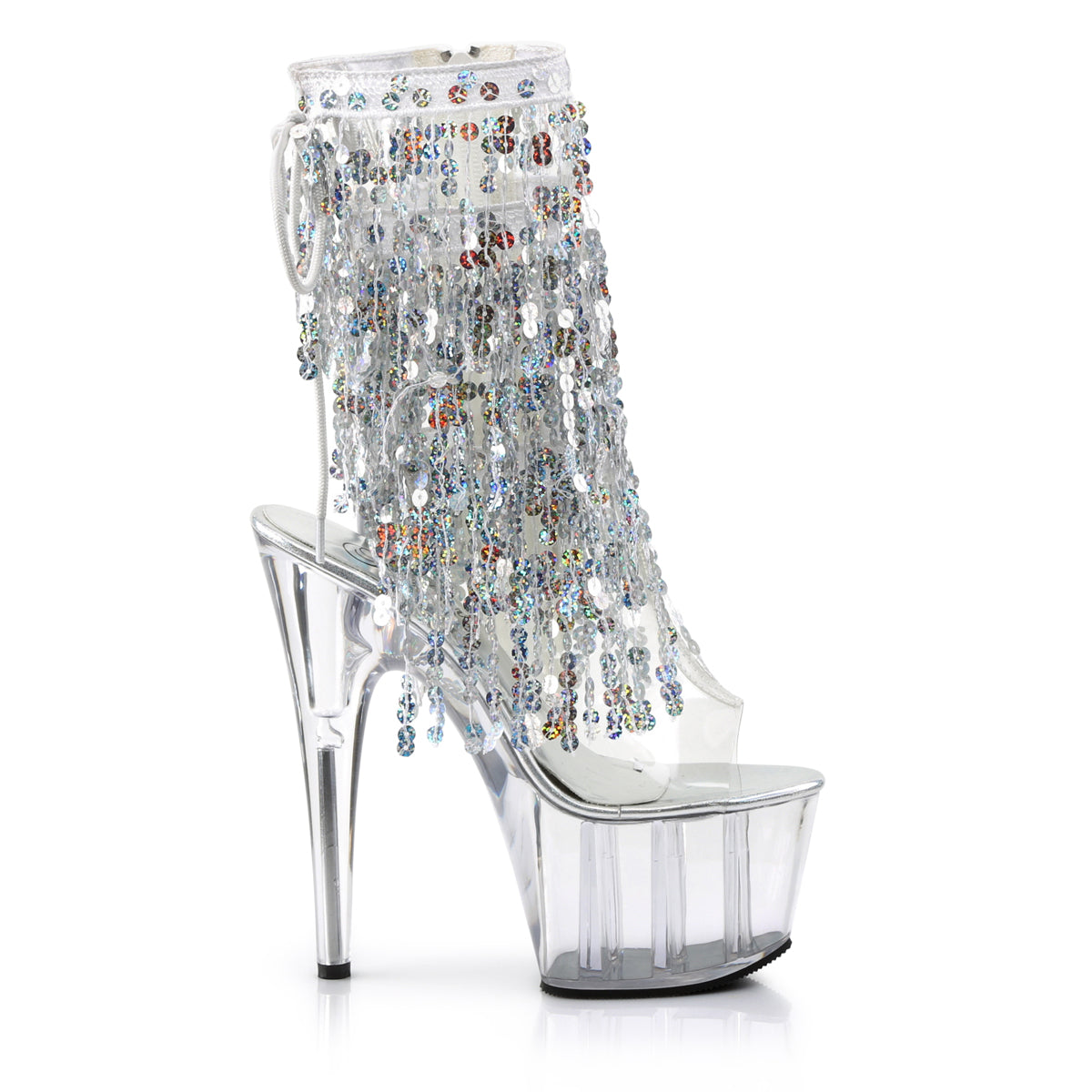 Pleaser Bottines pour femmes ADORE-1017SQF CLR-SLV Holo / CLR