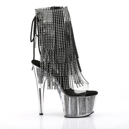 Pleaser Womens Ankle Boots ADORE-1017SRS Clr-Blk RS/Blk SRS
