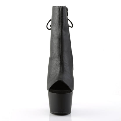 Pleaser Bottines pour femmes ADORE-1018 BLK FAUX CUIR / BLK MATTE