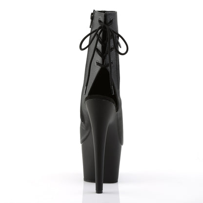 Pleaser Bottines pour femmes ADORE-1018 BLK FAUX CUIR / BLK MATTE