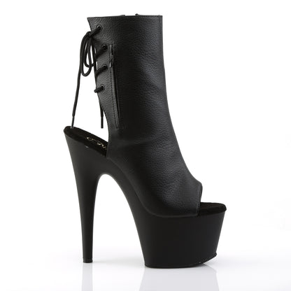 Pleaser Bottines pour femmes ADORE-1018 BLK FAUX CUIR / BLK MATTE