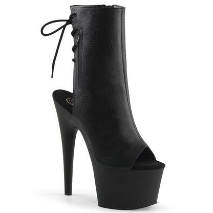 Pleaser Bottines pour femmes ADORE-1018 BLK FAUX CUIR / BLK MATTE