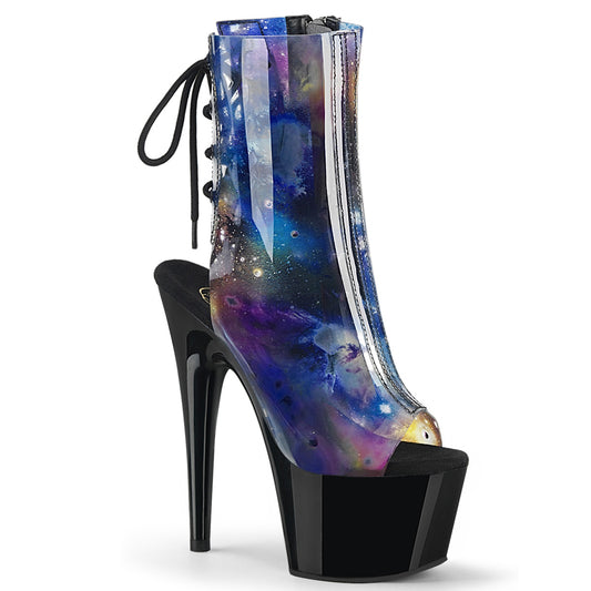 Pleaser Bottines pour femmes ADORE-1018C-Cosmos TPU / Blk bleu-violet