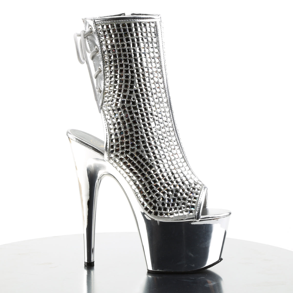 Pleaser Bottines pour femmes ADORE-1018DCS SLV Multi RS / SLV Chrome
