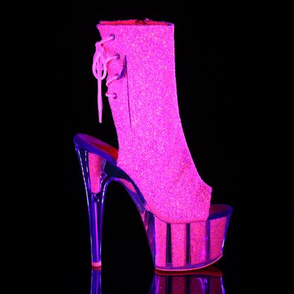 Pleaser Bottines pour femmes ADORE-1018G Néon Rose Glitter / Néon Rose Glitter