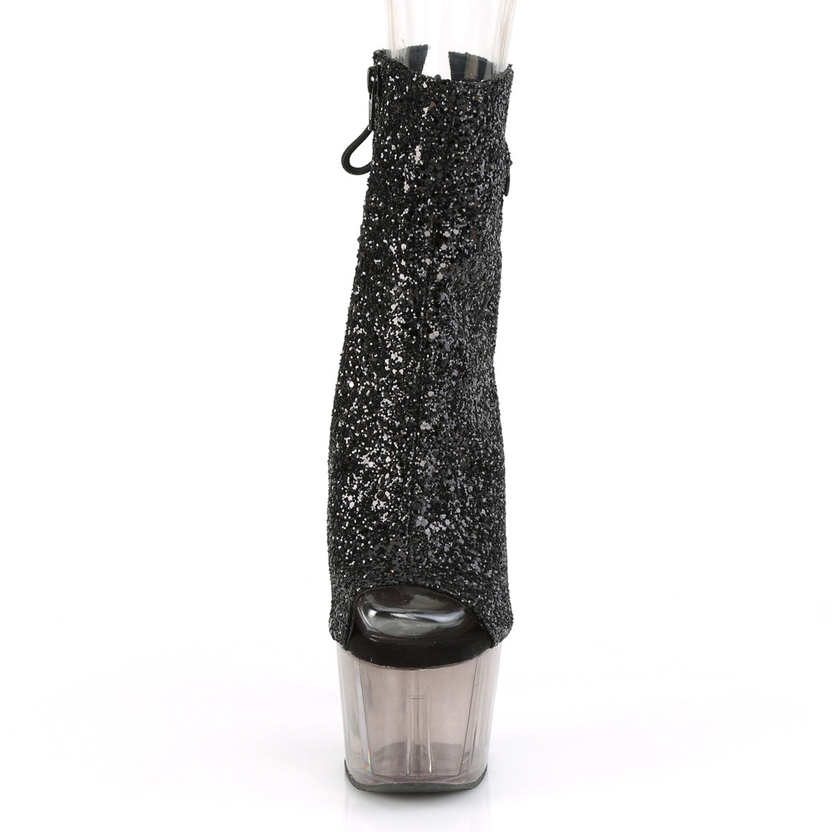 Pleaser Bottines pour femmes ADORE-1018gt blk paillettes / fumée teintées
