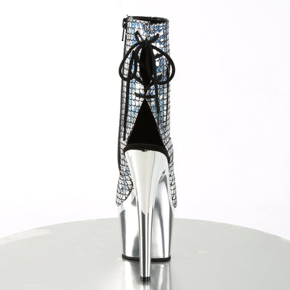 Pleaser Bottines pour femmes ADORE-1018MSC SLV Hologramme / SLV Chrome