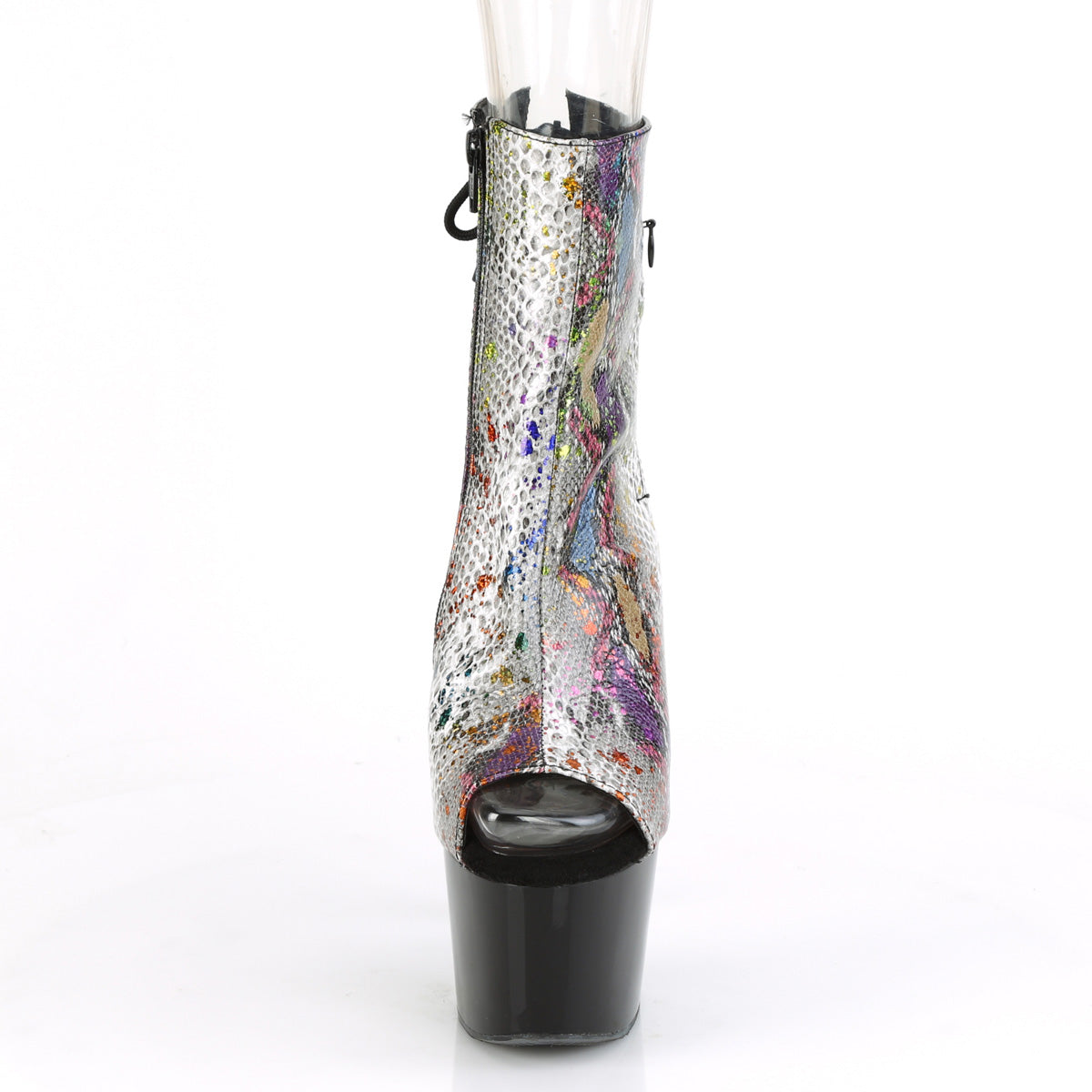 Pleaser Bottines pour femmes ADORE-1018SP print de serpent multicolore / blk