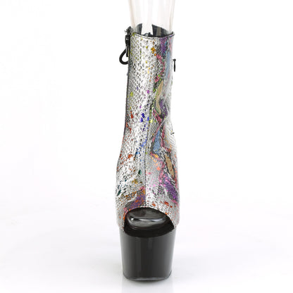 Pleaser Bottines pour femmes ADORE-1018SP print de serpent multicolore / blk