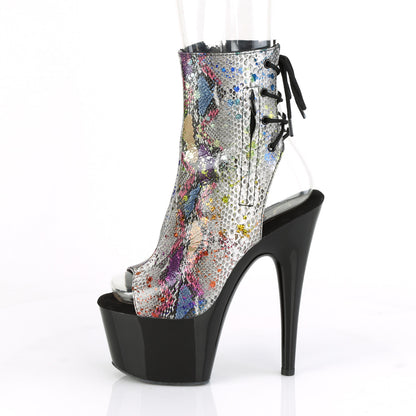 Pleaser Bottines pour femmes ADORE-1018SP print de serpent multicolore / blk