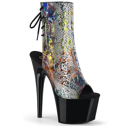 Pleaser Bottines pour femmes ADORE-1018SP print de serpent multicolore / blk