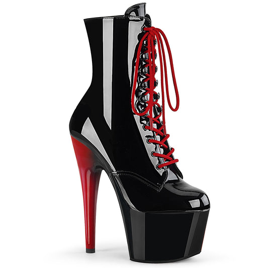 Pleaser  Ankle Boots ADORE-1020 Blk Pat/Blk-Red