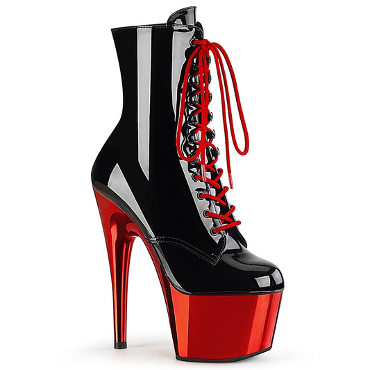 Pleaser Bottines pour femmes ADORE-1020 blk pat / rouge chrome
