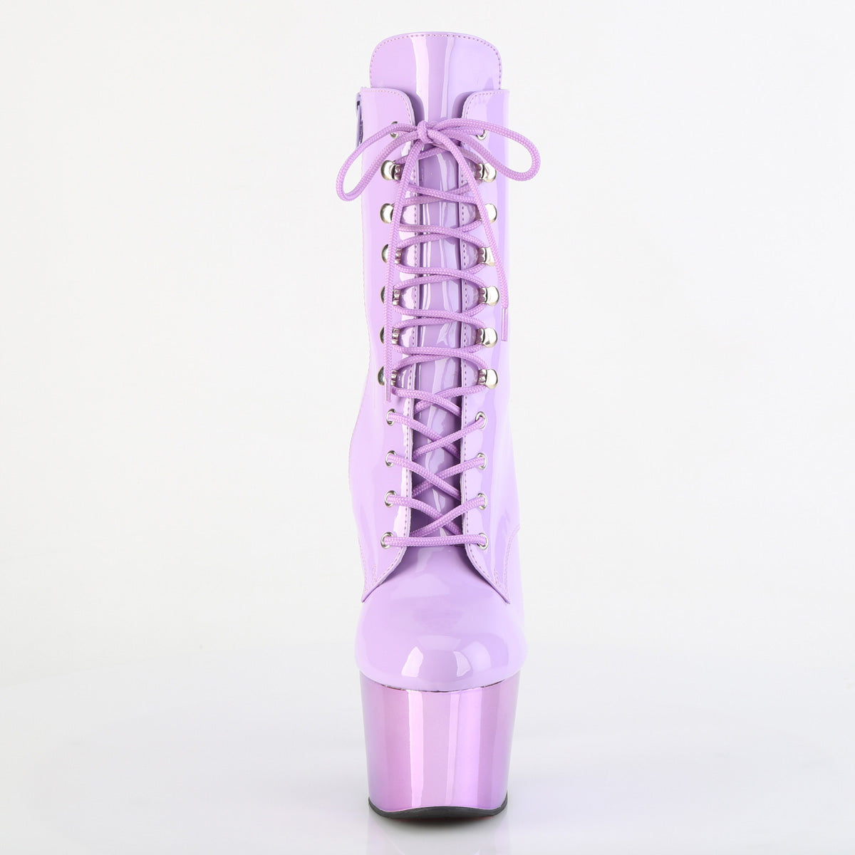 Pleaser Women's Platform Shoes ADORE-1020 Lavender Pat/Lavender Chrome
