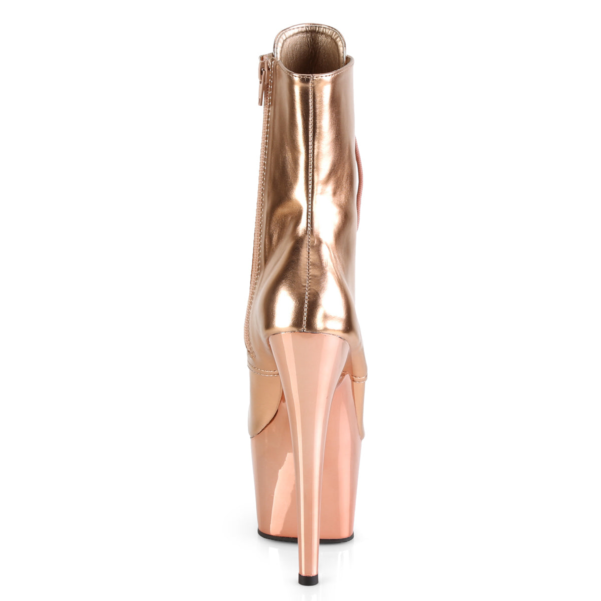 Pleaser Bottines pour femmes ADORE-1020 chrome or métallisé en PU / rose