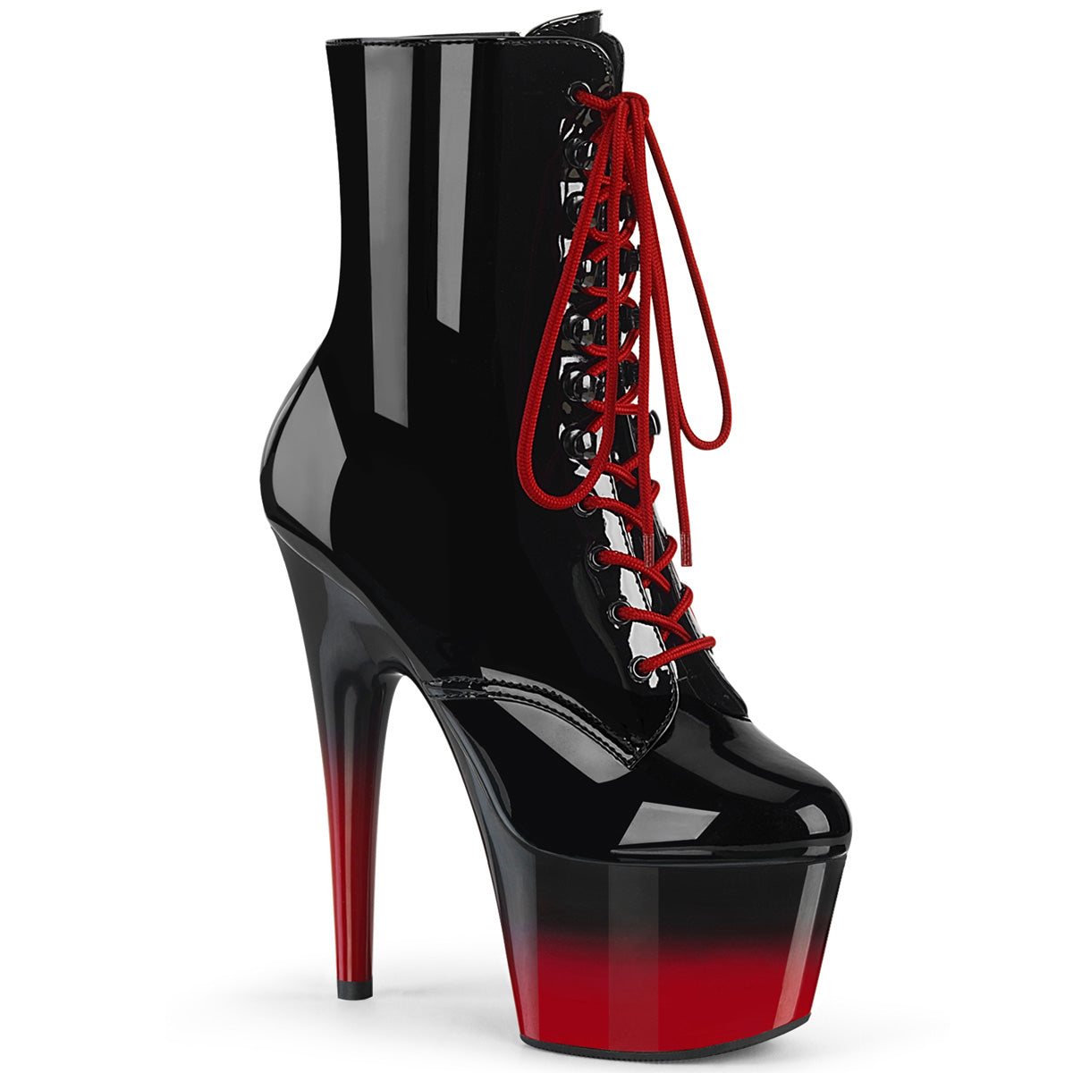 Pleaser Bottines pour femmes ADORE-1020BR-H BLK PAT / BLK-RED