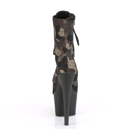 Pleaser Bottines pour femmes ADORE-1020cm Camo-maillage vert / blk mat
