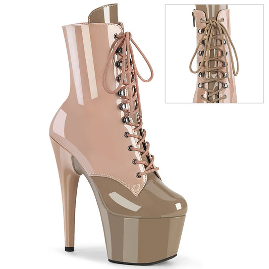 Pleaser Women's Platform Shoes ADORE-1020DC Dusty Pink-Sand Pat/M