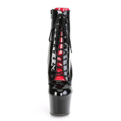 Pleaser Bottines pour femmes ADORE-1020FH BLK-ROUGE PAT / BLK-RED