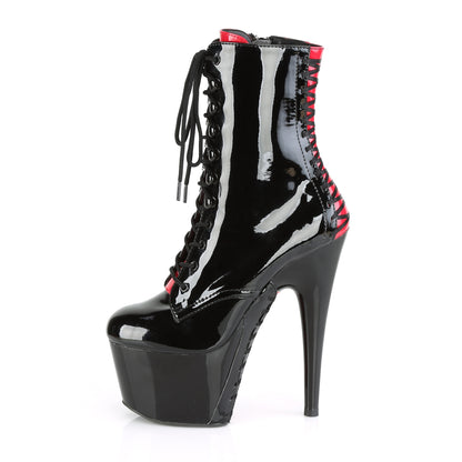 Pleaser Bottines pour femmes ADORE-1020FH BLK-ROUGE PAT / BLK-RED