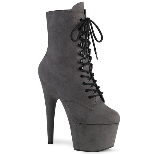 Pleaser Bottines pour femmes ADORE-1020Fs gris faux daim / daim fausse gris