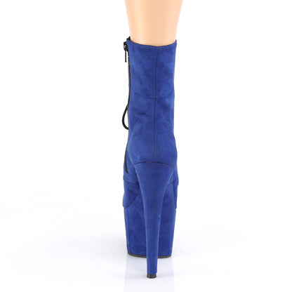 Pleaser Womens Ankle Boots ADORE-1020FS Royal Blue Faux Suede/Royal Blue