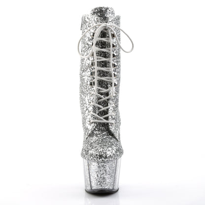 Pleaser Bottines pour femmes ADORE-1020g SLV Glitter / SLV Glitter