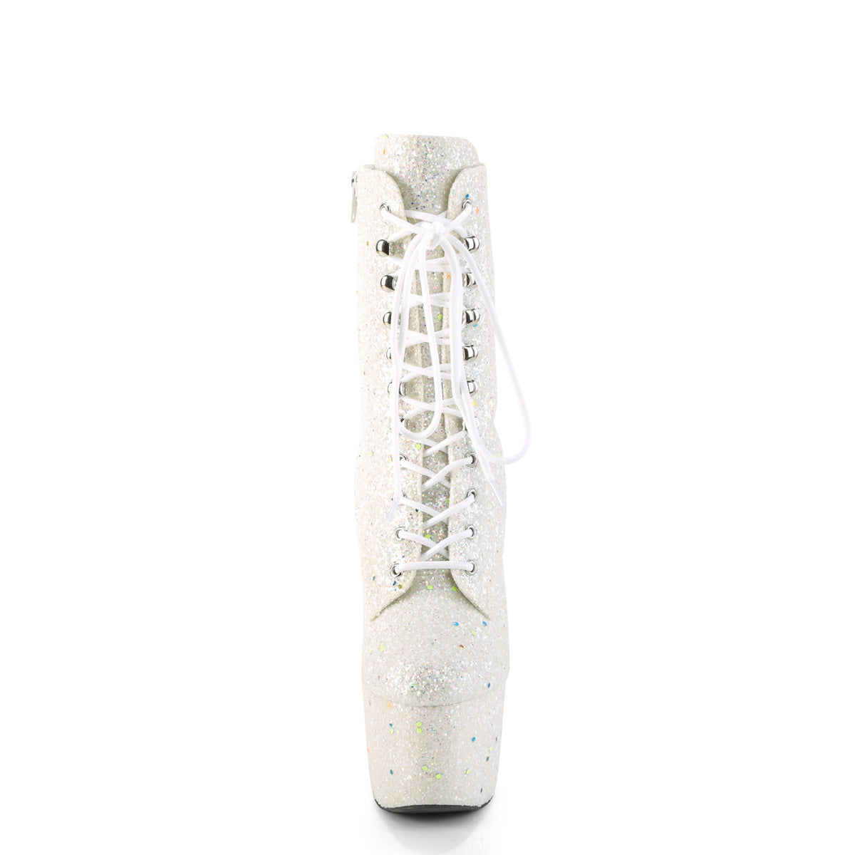 Pleaser Bottines pour femmes ADORE-1020GDLG Blanc Multi Glitter / Blanc Multi Glitter