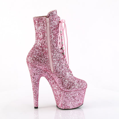 Pleaser  Bottines ADORE-1020 GWR B. paillettes roses / par. Paillette rose