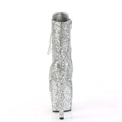 Pleaser  Bottines ADORE-1020 GWR Silver paillettes / paillettes argentées