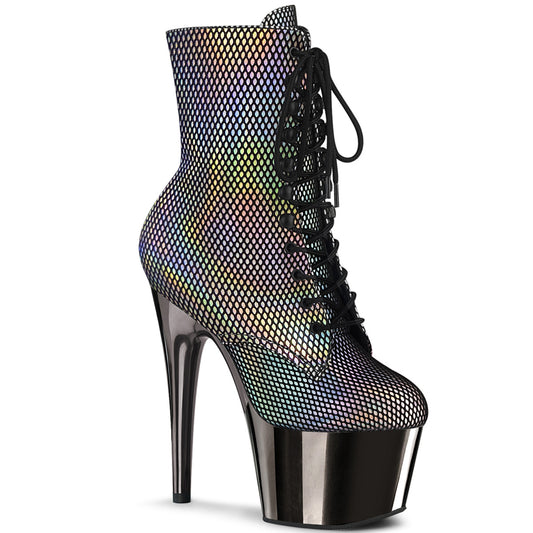 Pleaser Bottines pour femmes ADORE-1020HFN SLV Holo / Ensan Chrome