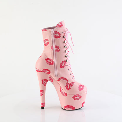 Pleaser Women's Platform Shoes ADORE-1020KISSES B. Pink Faux Leather/B. Pink Faux Leathe