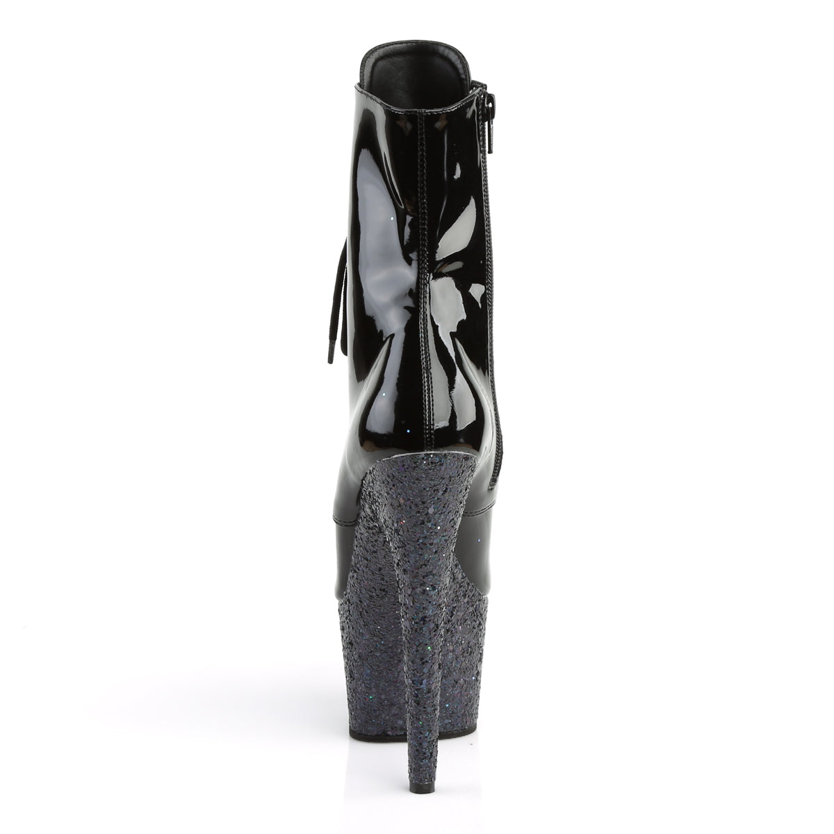 Pleaser Bottines pour femmes ADORE-1020LG BLK PAT / BLK MULTI GLITTER